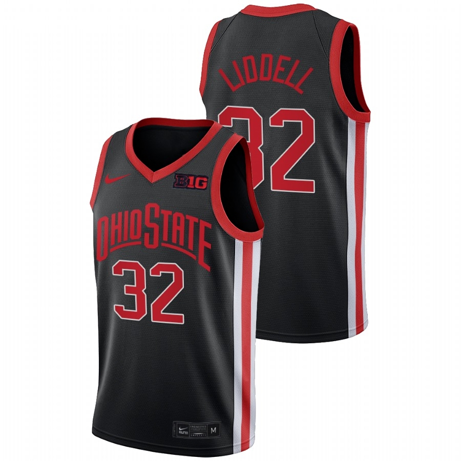 Men's Nike LeBron James Charcoal Ohio State Buckeyes Limited Basketball Jersey